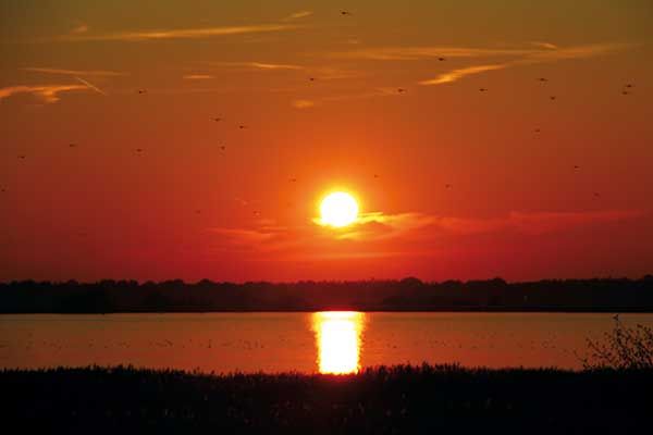 Zonsondergang Groningen Nederland