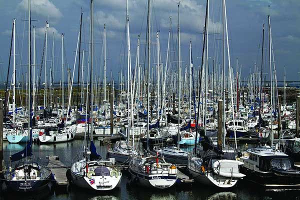 Jachthaven in Zuid-Holland Nederlande